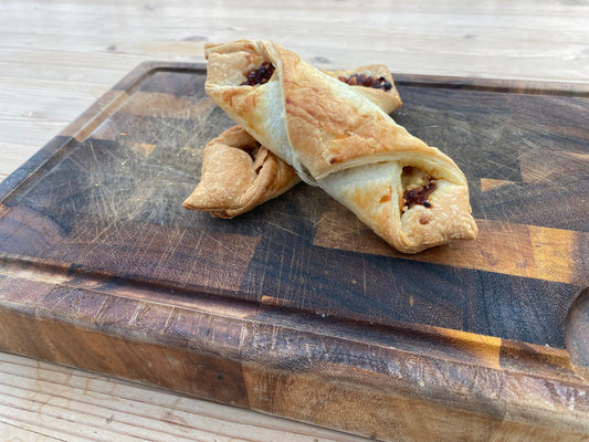 Cheese, Bacon and Red Onion Turnovers